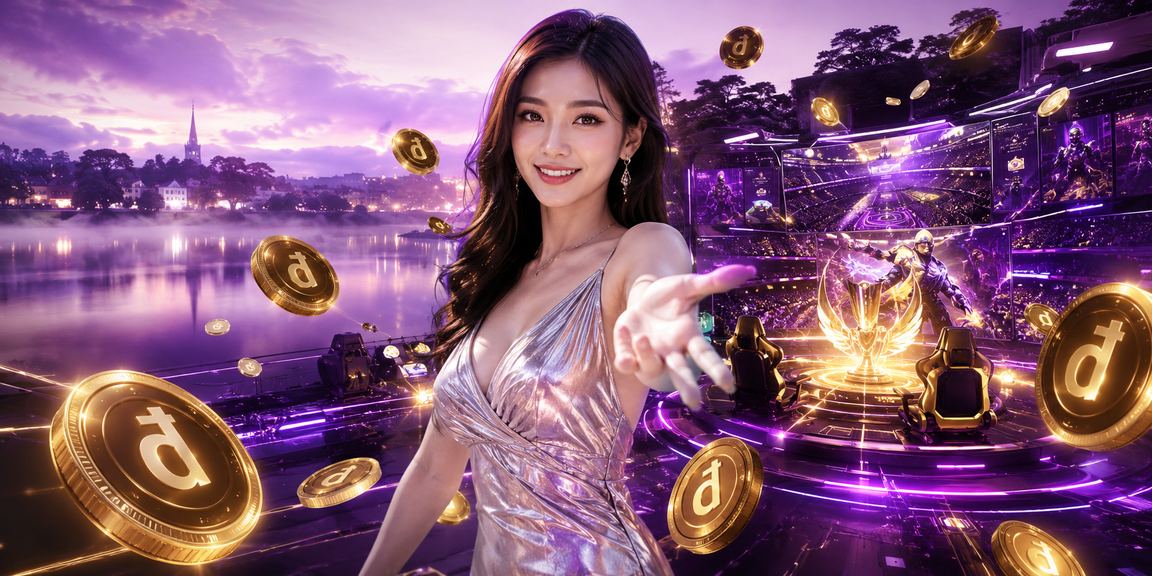 Người chơi trẻ tại Đà Lạt theo dõi bảng xếp hạng esports và trạng thái VIP trên màn hình neon rực rỡ