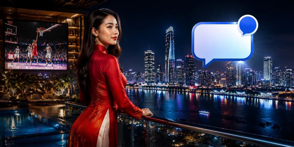 Người chơi xem kết quả cá cược bóng rổ tại Hà Nội với trang phục áo dài truyền thống
