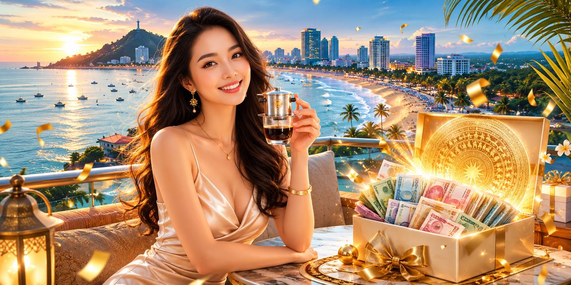 Khung cảnh thư giãn tại Vũng Tàu – thành viên VIP kiểm tra tài khoản và lịch sử rút tiền bên tách cà phê
